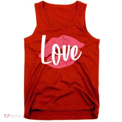 Valentines Day Love Lips Tank Top