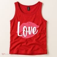 Valentines Day Love Lips Tank Top thumb 2