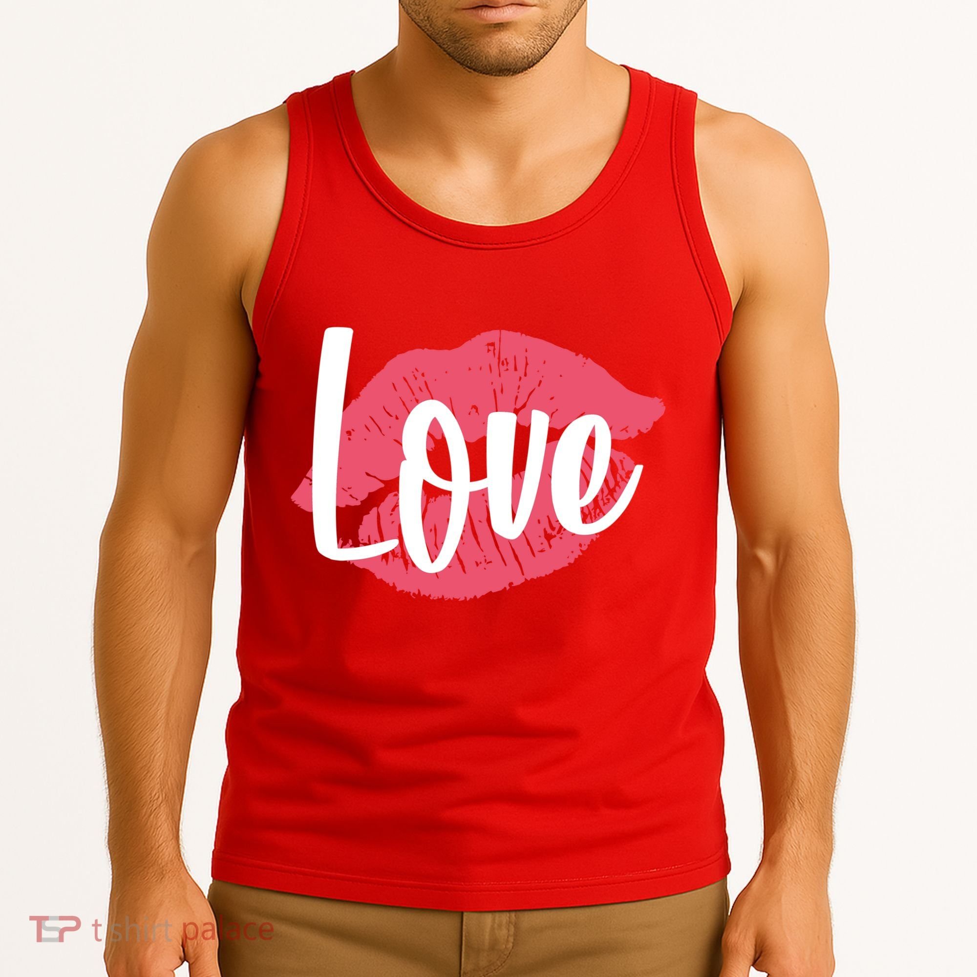 Valentines Day Love Lips Tank Top