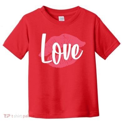 Valentines Day Love Lips Toddler T-Shirt