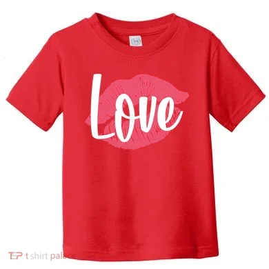 Valentines Day Love Lips Toddler T-Shirt