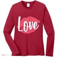 Valentines Day Love Lips Women's Long Sleeve Shirt thumb 0