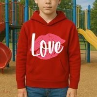 Valentines Day Love Lips Kids Hoodie thumb 2