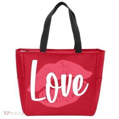 Valentines Day Love Lips Tote Bag