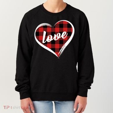 Valentines Day Love Plaid Heart Women's Sweatshirt