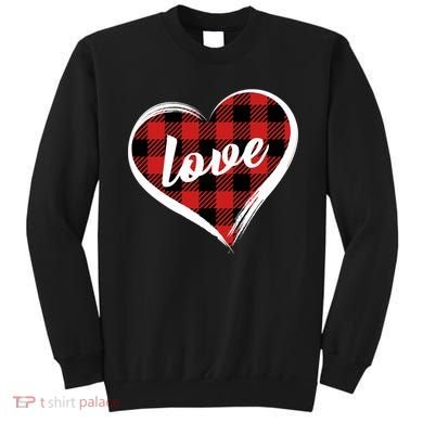 Valentines Day Love Plaid Heart Sweatshirt