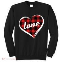 Valentines Day Love Plaid Heart Sweatshirt thumb 0