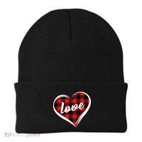 Valentines Day Love Plaid Heart Beanie thumb 0