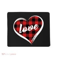 Valentines Day Love Plaid Heart Mousepad thumb 0