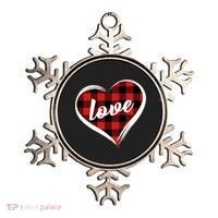 Valentines Day Love Plaid Heart Ornament thumb 0