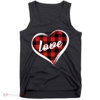 Valentines Day Love Plaid Heart Tank Top thumb 0