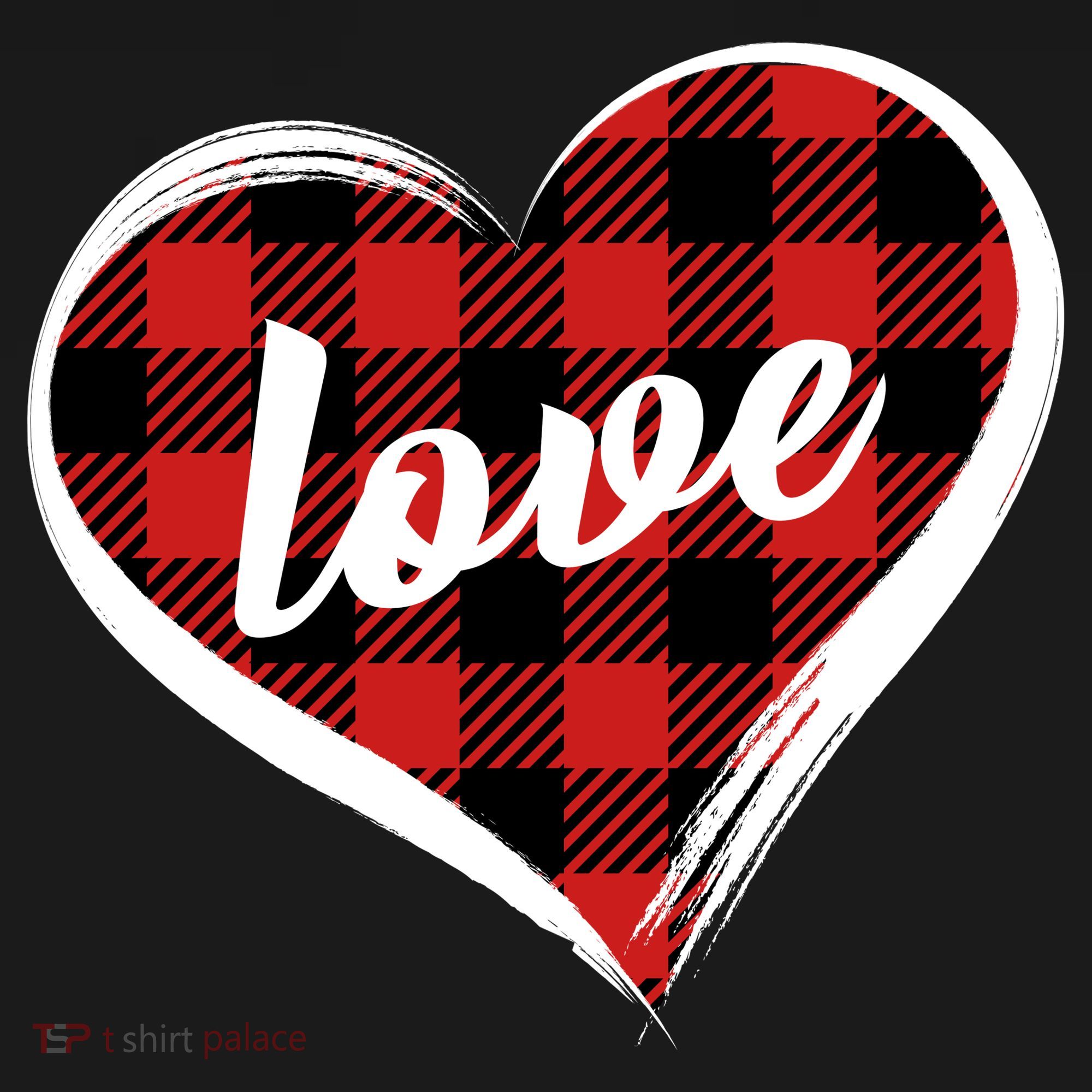 Valentines Day Love Plaid Heart Women's Long Sleeve Shirt