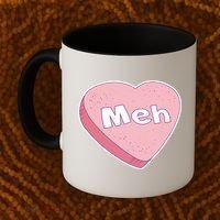 Valentine's Day Meh Conversation Heart Candy Coffee Mug thumb 2