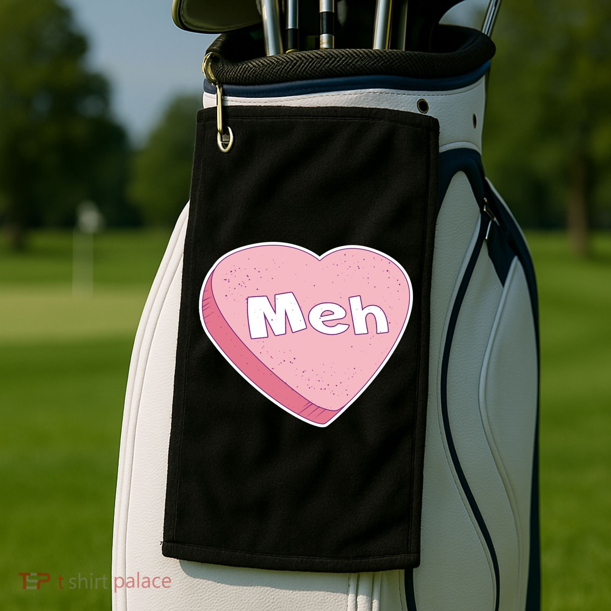 Valentine's Day Meh Conversation Heart Candy Golf Towel