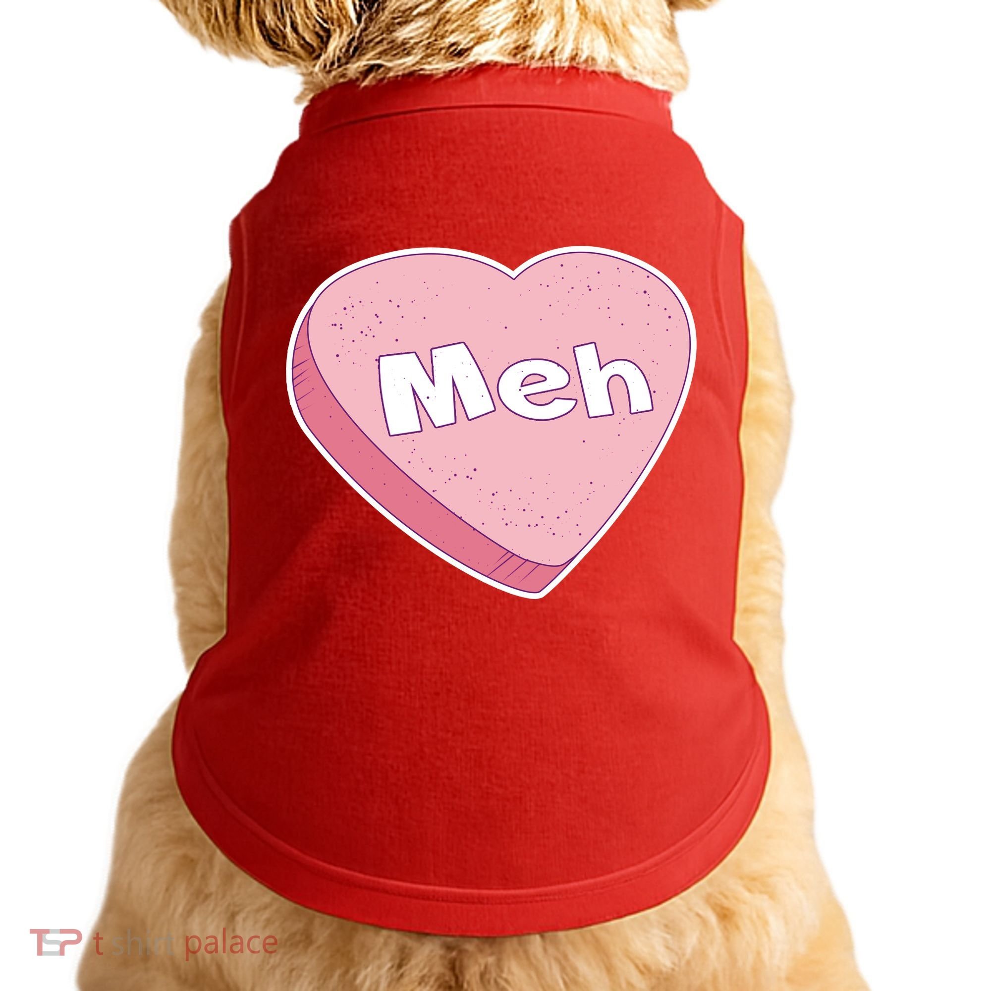 Valentine's Day Meh Conversation Heart Candy Doggie Tank