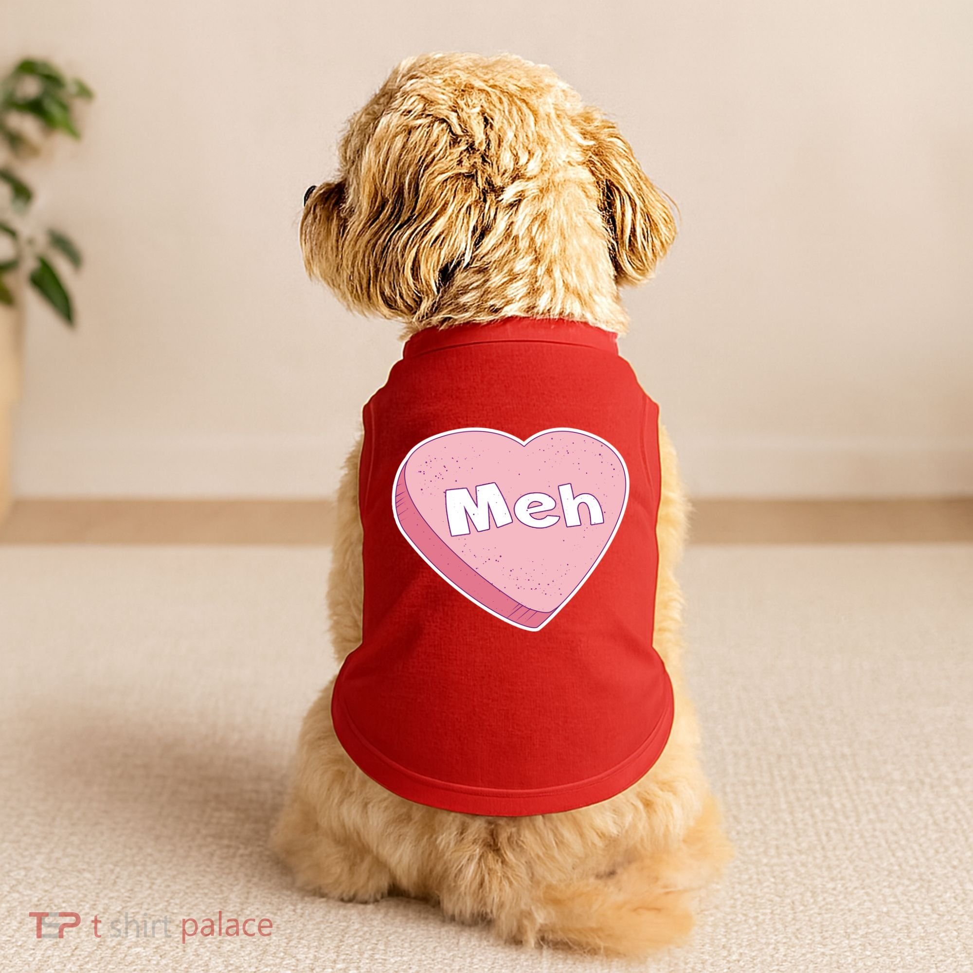 Valentine's Day Meh Conversation Heart Candy Doggie Tank