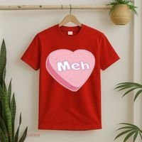 Valentine's Day Meh Conversation Heart Candy T-Shirt thumb 2
