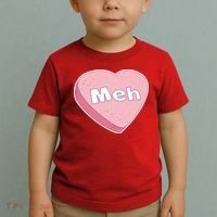 Valentine's Day Meh Conversation Heart Candy Toddler T-Shirt thumb 2