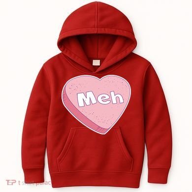 Valentine's Day Meh Conversation Heart Candy Kids Hoodie
