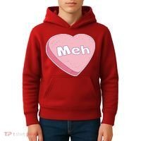 Valentine's Day Meh Conversation Heart Candy Kids Hoodie thumb 4