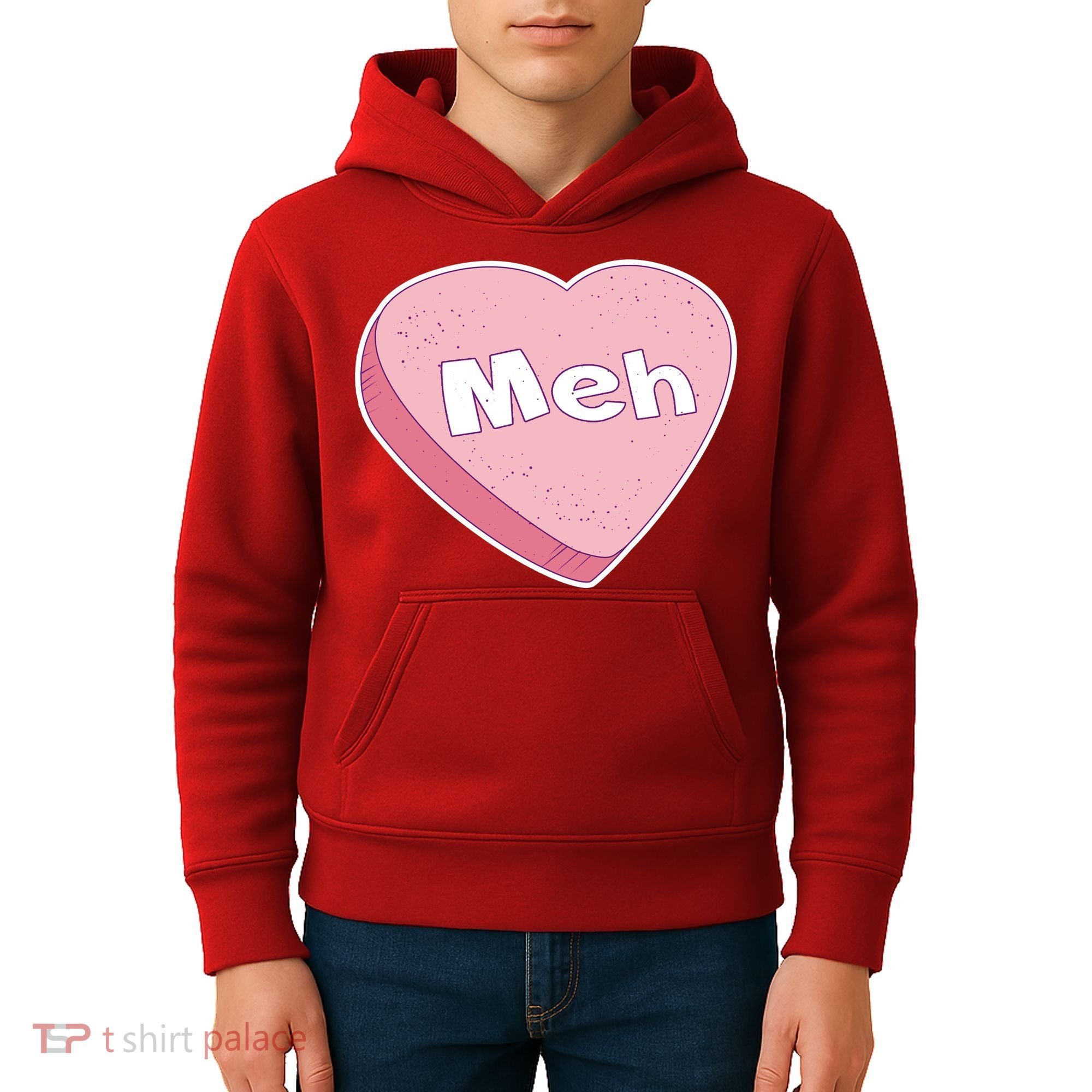 Valentine's Day Meh Conversation Heart Candy Kids Hoodie