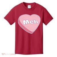 Valentine's Day Meh Conversation Heart Candy Kids T-Shirt thumb 0