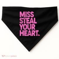 Valentine's Day Miss Steal Your Heart USA-Made Doggie Bandana thumb 0