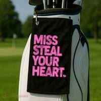 Valentine's Day Miss Steal Your Heart Golf Towel thumb 2