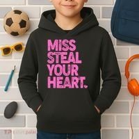 Valentine's Day Miss Steal Your Heart Kids Hoodie thumb 2