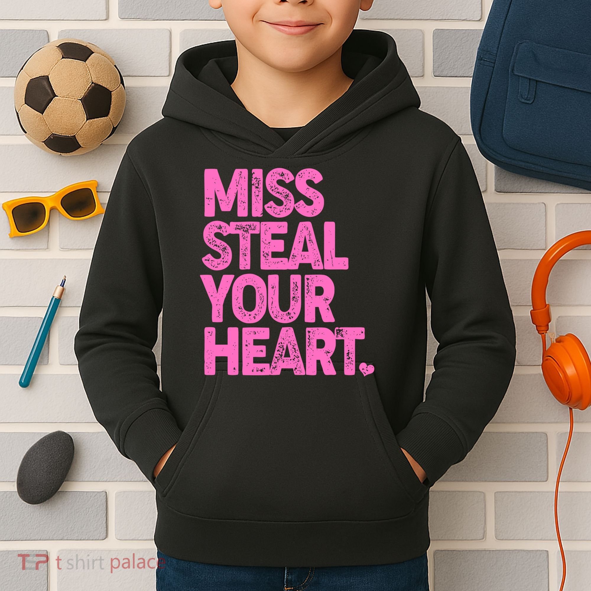 Valentine's Day Miss Steal Your Heart Kids Hoodie