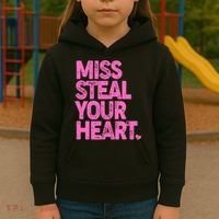 Valentine's Day Miss Steal Your Heart Kids Hoodie thumb 3