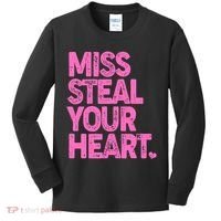 Valentine's Day Miss Steal Your Heart Kids Long Sleeve Shirt thumb 0
