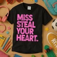 Valentine's Day Miss Steal Your Heart Kids T-Shirt thumb 3