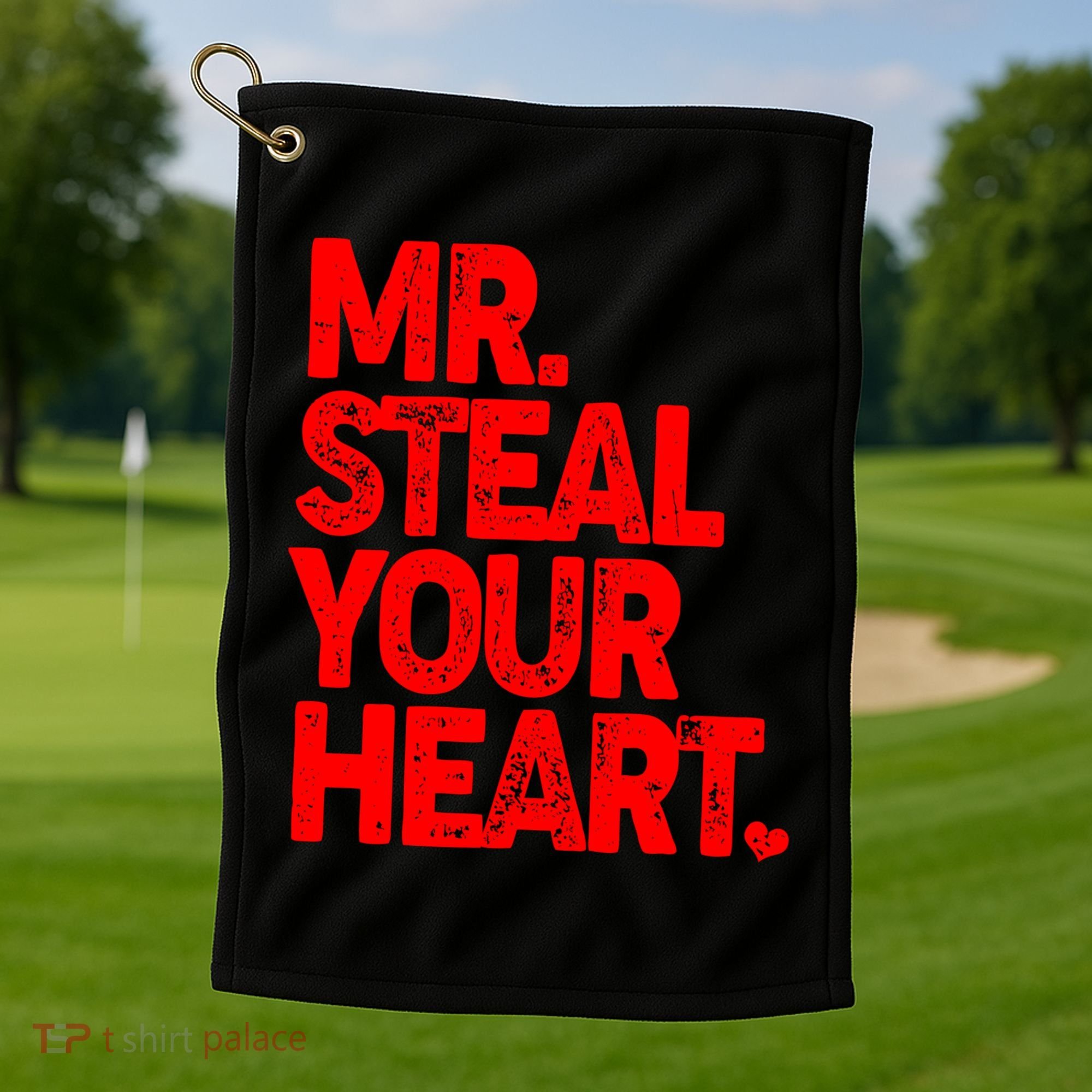 Valentine's Day Mr Steal Your Heart Golf Towel