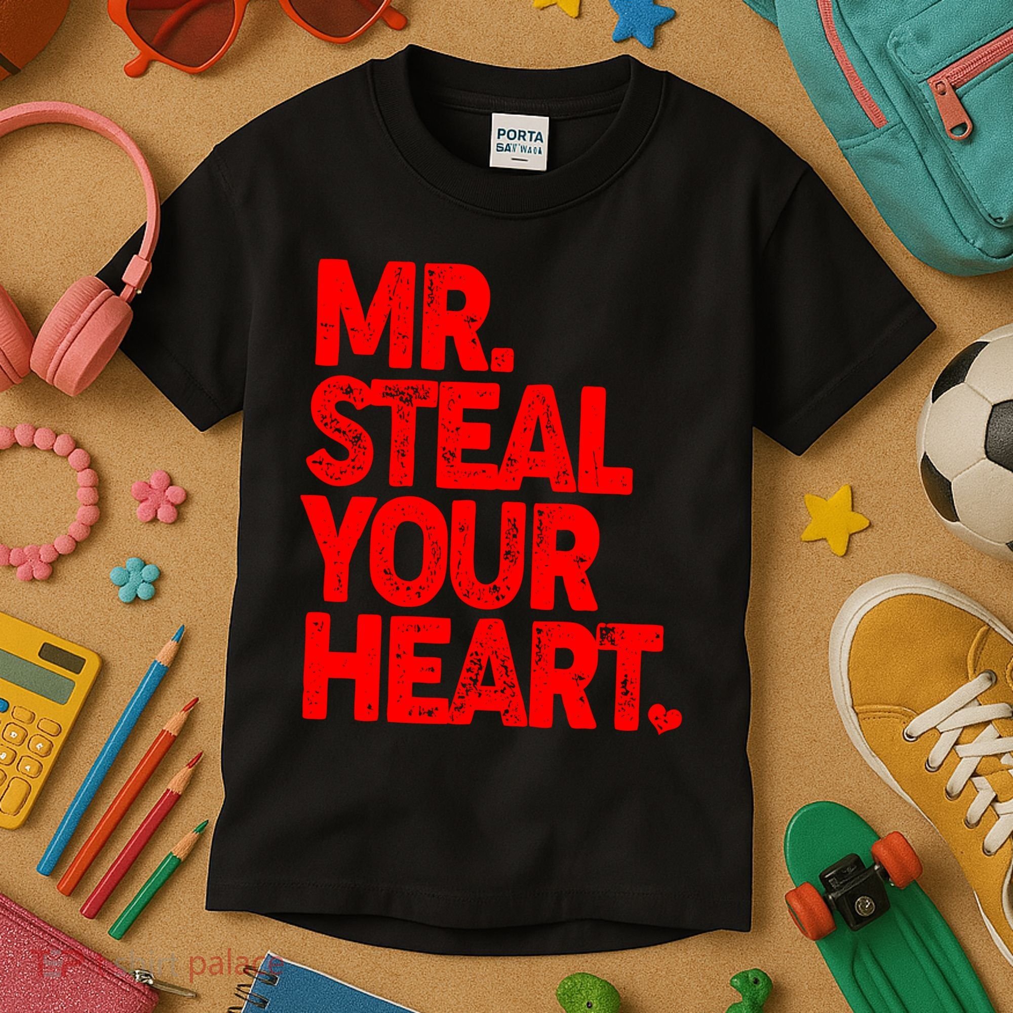 Valentine's Day Mr Steal Your Heart Kids T-Shirt