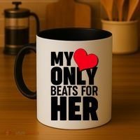 Valentine's Day My Heart Only Beats for Her Matching Couples Coffee Mug thumb 4