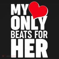 Valentine's Day My Heart Only Beats for Her Matching Couples Ornament thumb 1