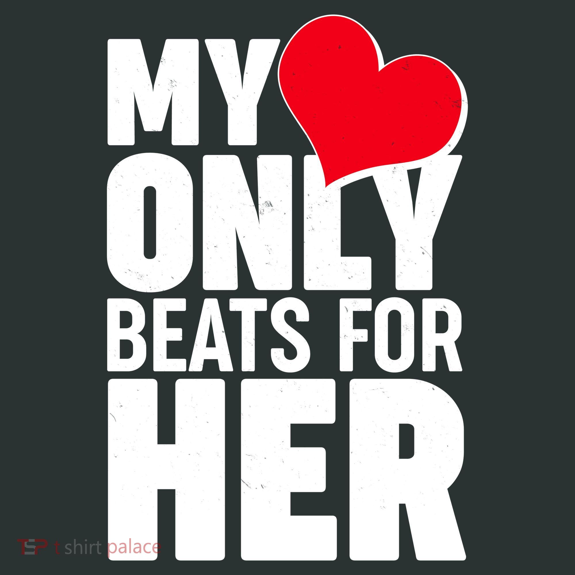Valentine's Day My Heart Only Beats for Her Matching Couples Button