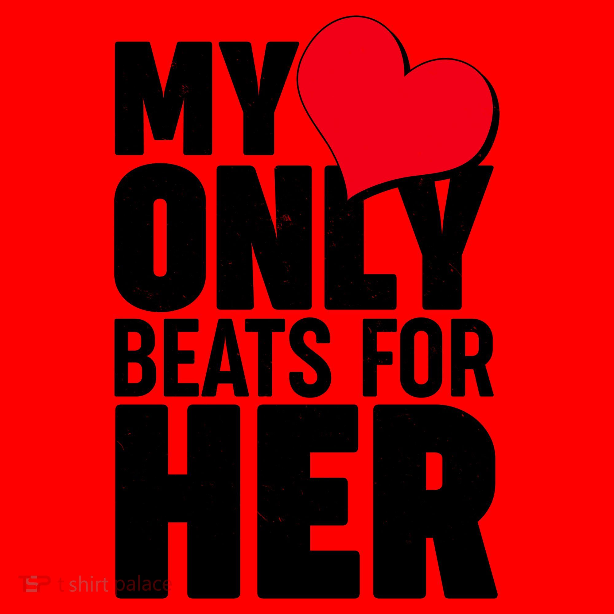 Valentine's Day My Heart Only Beats for Her Matching Couples Santa Hat