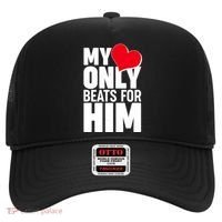 Valentine's Day My Heart Only Beats for Him Matching Couples Hat thumb 0