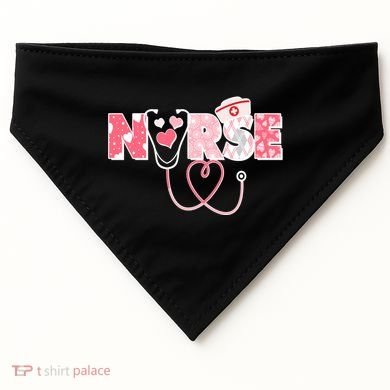 Valentine's Day Nurse Love USA-Made Doggie Bandana
