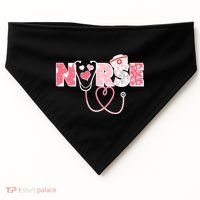 Valentine's Day Nurse Love USA-Made Doggie Bandana thumb 0