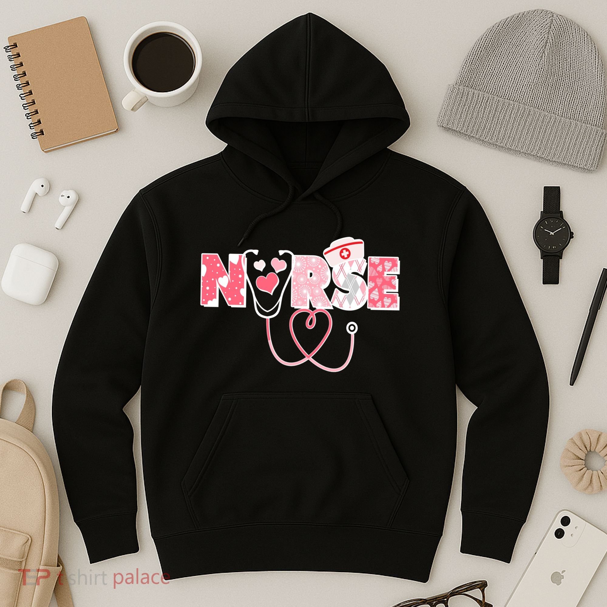 Valentine's Day Nurse Love Hoodie