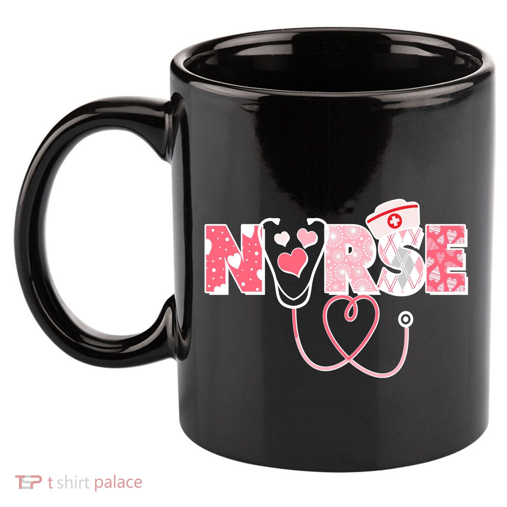 Valentine's Day Nurse Love 11oz C Handle Ceramic Mug