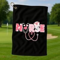 Valentine's Day Nurse Love Golf Towel thumb 1