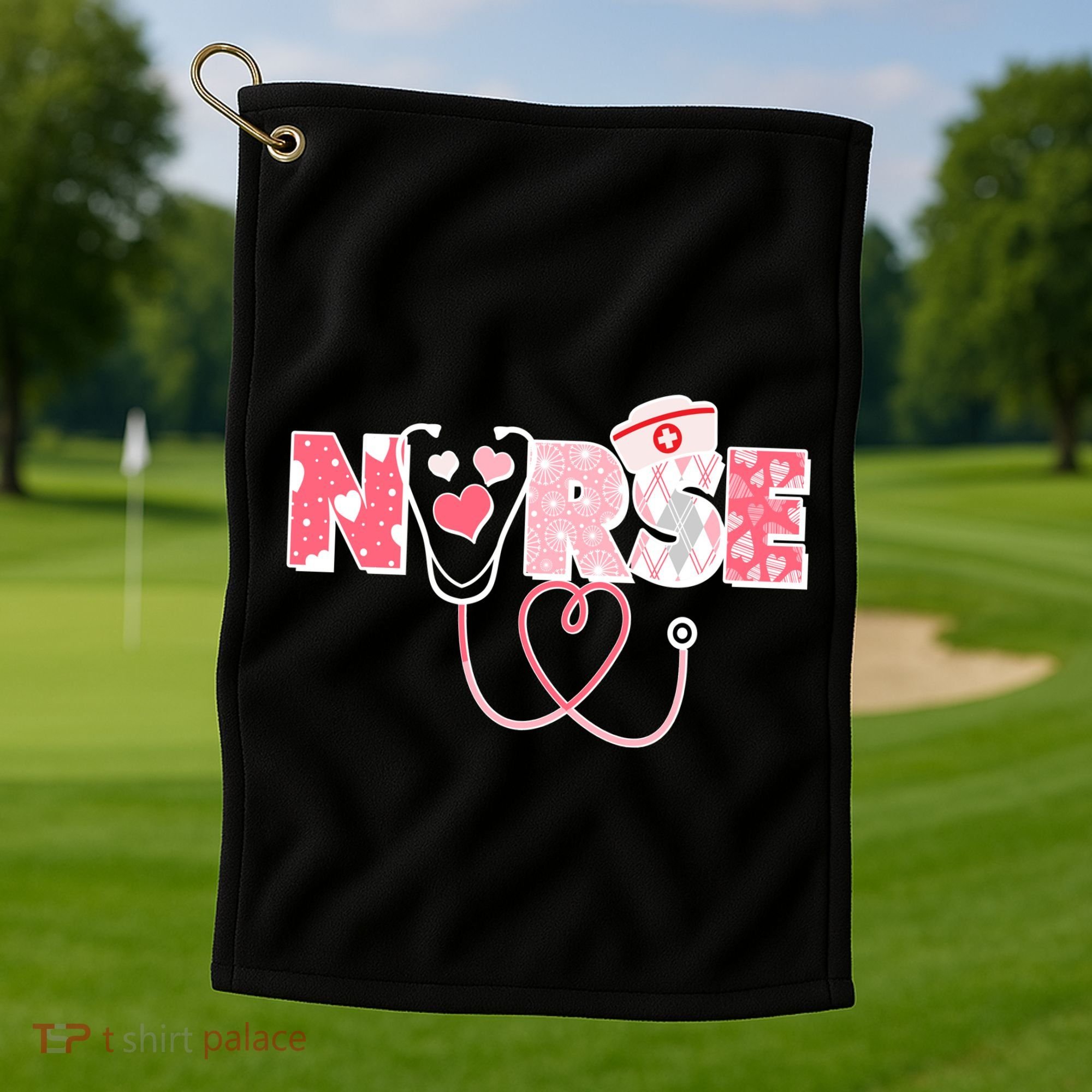 Valentine's Day Nurse Love Golf Towel