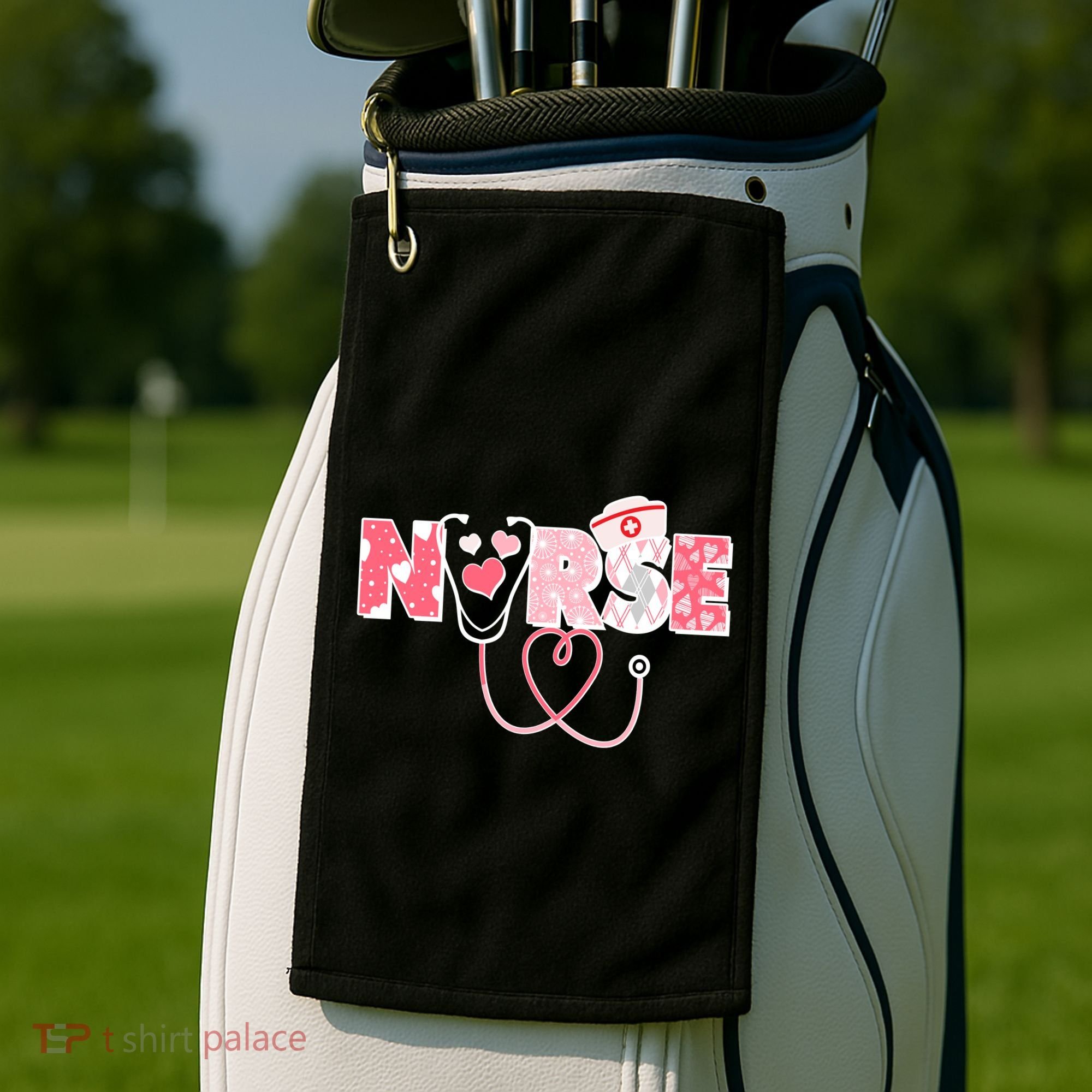 Valentine's Day Nurse Love Golf Towel