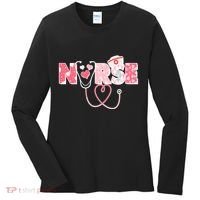 Valentine's Day Nurse Love Women's Long Sleeve Shirt thumb 0