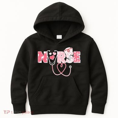 Valentine's Day Nurse Love Kids Hoodie