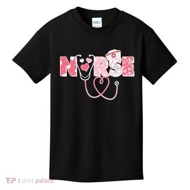 Valentine's Day Nurse Love Kids T-Shirt